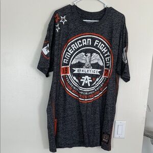 American Fighter Charcoal and Orange Athletic Tee